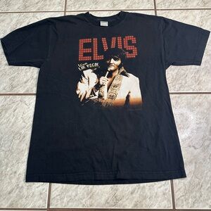 Vintage Y2K Las Vegas Elvis T-shirt Large